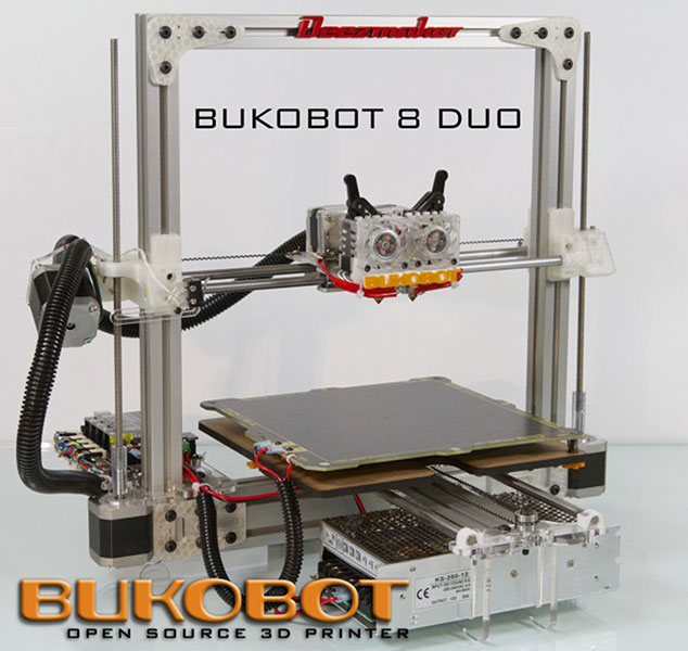 Bukobot 8 v2 Duo Kit (Dual Extruders) Deezmaker - 3D printers Bukobot 8 v2 Duo Kit (Dual Extruders) Deezmaker - 3D printers