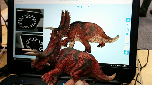 Result of the triceratops 3D scan with the EinScan-Pro