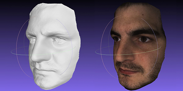 Scan 3D de visage réalisé avec le SCANIFY de Fuel3D