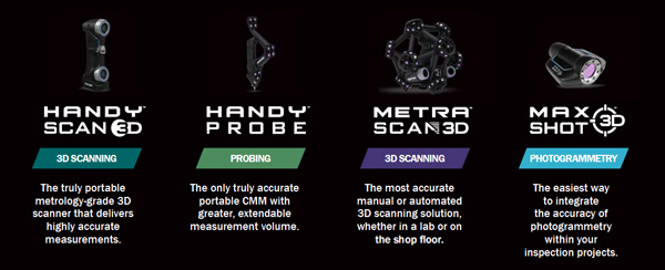 The Creaform quality control solutions for every part size.