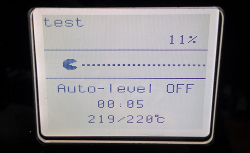The LCD screen interface of the MBot Grid 2 Plus.