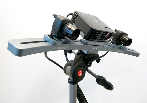 The SIAB-FX 3D scanner on the tripod.