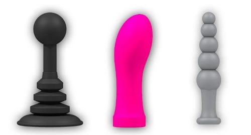 Quelques modèles 3D de sex toys, imprimables en 3D, disponibles sur SexShop3D.com.