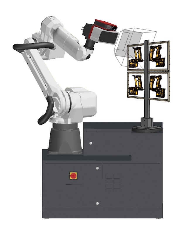 GOM automated robotic arm 3D scanning