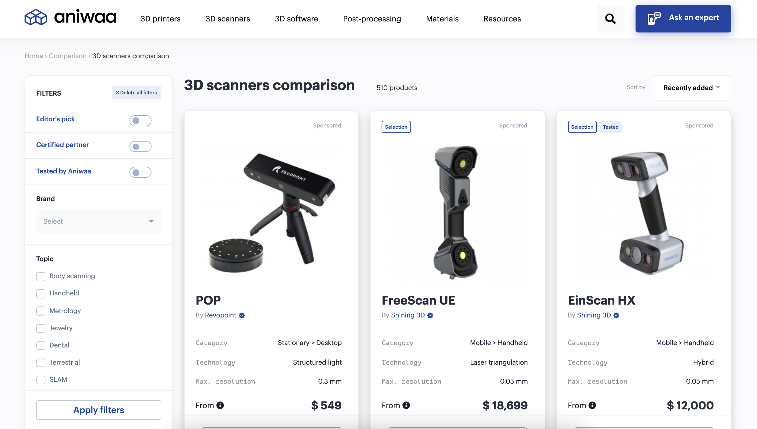 3d Scanner Catalog Over 500 3d Scanners To Choose From 3d Scanner Catalog Over 500 3d Scanners To Choose From
